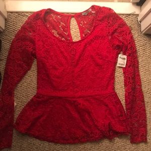 Charlotte Russe peplum Top